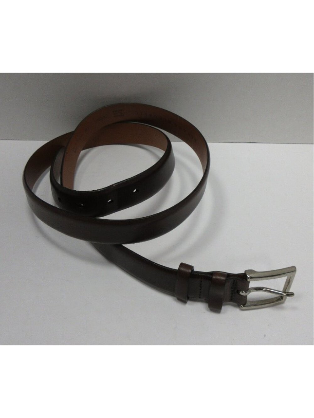 Banana Republic Belt 46 Genuine Italian Leather Brass Buckle Italy
